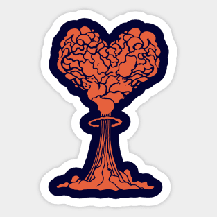 Heart-Shaped Mushroom Cloud Sticker